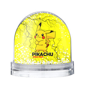 Снежный шар с принтом Pikachu Pika Pika в Белгороде, Пластик | Изображение внутри шара печатается на глянцевой фотобумаге с двух сторон | pika | pikachu | аниме | детская | детям | игры | молния | мышка | мышь | пика | пикачу | покемон | покемоны