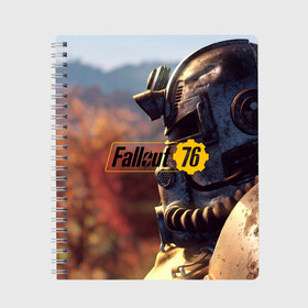 Тетрадь с принтом FALLOUT_76 в Белгороде, 100% бумага | 48 листов, плотность листов — 60 г/м2, плотность картонной обложки — 250 г/м2. Листы скреплены сбоку удобной пружинной спиралью. Уголки страниц и обложки скругленные. Цвет линий — светло-серый
 | 101 | 111 | 13 | 76 | atom cats | bethesda | brotherhood of steel | fallout | nuka cola | tunnel snakes | vault | war | братство стали | война | убежище | фолаут | фоллаут | ядер кола