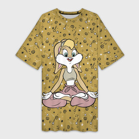Платье-футболка 3D с принтом Лола Банни в Белгороде,  |  | Тематика изображения на принте: lola bunny | looney tunes | vdzabma | лола банни | луни тюнз