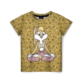 Детская футболка 3D с принтом Лола Банни в Белгороде, 100% гипоаллергенный полиэфир | прямой крой, круглый вырез горловины, длина до линии бедер, чуть спущенное плечо, ткань немного тянется | lola bunny | looney tunes | vdzabma | лола банни | луни тюнз
