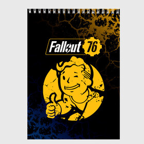 Скетчбук с принтом FALLOUT_76 в Белгороде, 100% бумага
 | 48 листов, плотность листов — 100 г/м2, плотность картонной обложки — 250 г/м2. Листы скреплены сверху удобной пружинной спиралью | 101 | 111 | 13 | 76 | atom cats | bethesda | brotherhood of steel | fallout | nuka cola | tunnel snakes | vault | war | братство стали | война | убежище | фолаут | фоллаут | ядер кола