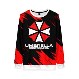 Женский свитшот 3D с принтом Umbrella Corporation. в Белгороде, 100% полиэстер с мягким внутренним слоем | круглый вырез горловины, мягкая резинка на манжетах и поясе, свободная посадка по фигуре | resident evil | umbrella corporation | амбрелла | амбрелла корпорейшн | вирус | вымышленная военная и фармацевтическая корпорация | игра | умбрелла