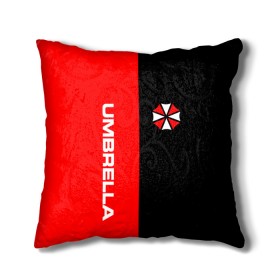 Подушка 3D с принтом Umbrella Corporation. в Белгороде, наволочка – 100% полиэстер, наполнитель – холлофайбер (легкий наполнитель, не вызывает аллергию). | состоит из подушки и наволочки. Наволочка на молнии, легко снимается для стирки | resident evil | umbrella corporation | амбрелла | амбрелла корпорейшн | вирус | вымышленная военная и фармацевтическая корпорация | игра | умбрелла