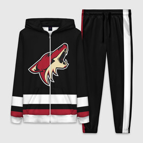 Женский костюм 3D с принтом Аризона Койотис в Белгороде,  |  | arizona | arizona coyotes | coyotes | hockey | nhl | usa | аризона | аризона койотис | койотис | нхл | спорт | сша | феникс | финикс койотс | хоккей | шайба