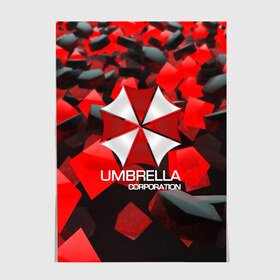 Постер с принтом Umbrella Corp. в Белгороде, 100% бумага
 | бумага, плотность 150 мг. Матовая, но за счет высокого коэффициента гладкости имеет небольшой блеск и дает на свету блики, но в отличии от глянцевой бумаги не покрыта лаком | biohazard | biohazard 7 | crocodile | fang | game | hand | monster | new umbrella | resident evil | resident evil 7 | umbrella | umbrella corp | umbrella corporation | zombie