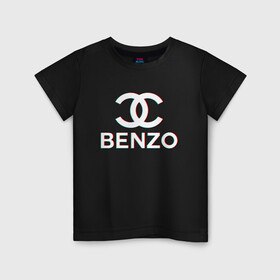 Детская футболка хлопок с принтом BBT BENZO GANG в Белгороде, 100% хлопок | круглый вырез горловины, полуприлегающий силуэт, длина до линии бедер | Тематика изображения на принте: bbt | benzo | benzo gang | big baby tape | ббт | бензо
