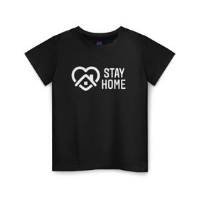 Детская футболка хлопок с принтом INSTAGRAM (STAY HOME). в Белгороде, 100% хлопок | круглый вырез горловины, полуприлегающий силуэт, длина до линии бедер | instagram | stay home | дистанция | инстаграм | логотип | лучше дома | остаться дома | сиди дома
