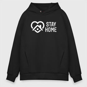 Мужское худи Oversize хлопок с принтом INSTAGRAM (STAY HOME) в Белгороде, френч-терри — 70% хлопок, 30% полиэстер. Мягкий теплый начес внутри —100% хлопок | боковые карманы, эластичные манжеты и нижняя кромка, капюшон на магнитной кнопке | instagram | stay home | дистанция | инстаграм | логотип | лучше дома | остаться дома | сиди дома