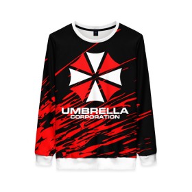 Женский свитшот 3D с принтом Umbrella Corporation. в Белгороде, 100% полиэстер с мягким внутренним слоем | круглый вырез горловины, мягкая резинка на манжетах и поясе, свободная посадка по фигуре | resident evil | umbrella corporation | амбрелла | амбрелла корпорейшн | вирус | вымышленная военная и фармацевтическая корпорация | игра | умбрелла