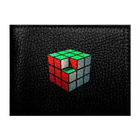 Обложка для студенческого билета с принтом Кубик Рубика в Белгороде, натуральная кожа | Размер: 11*8 см; Печать на всей внешней стороне | Тематика изображения на принте: 3d | головоломка | игры | кубик | мозг | недостающий | рубика | элемент