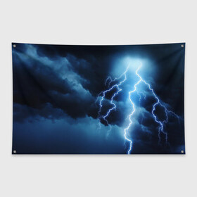 Флаг-баннер с принтом STORM в Белгороде, 100% полиэстер | размер 67 х 109 см, плотность ткани — 95 г/м2; по краям флага есть четыре люверса для крепления | storm | textures | zippy | искры | молния | текстуры | фон | шторм