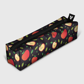 Пенал 3D с принтом Яблочный узор в Белгороде, 100% полиэстер | плотная ткань, застежка на молнии | узор | узоры | фрукт | фрукты | яблоки | яблоко | ягода | ягоды