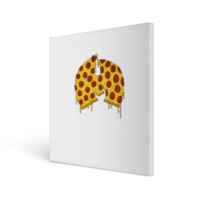 Холст квадратный с принтом Pizza Clan в Белгороде, 100% ПВХ |  | Тематика изображения на принте: ghostface | method man | pizza | rap | rza | wu tang | ву танг | еда | метод мен | пицца | рэп
