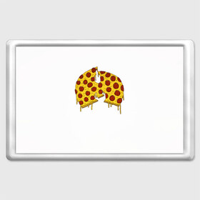 Магнит 45*70 с принтом Pizza Clan в Белгороде, Пластик | Размер: 78*52 мм; Размер печати: 70*45 | ghostface | method man | pizza | rap | rza | wu tang | ву танг | еда | метод мен | пицца | рэп