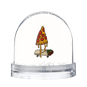 Снежный шар с принтом ПИЦЦА НА ШАВЕРМЕ в Белгороде, Пластик | Изображение внутри шара печатается на глянцевой фотобумаге с двух сторон | food | pizza | еда | пицца | скейтборд | шаверма | шаурма