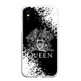 Чехол для iPhone XS Max матовый с принтом QUEEN в Белгороде, Силикон | Область печати: задняя сторона чехла, без боковых панелей | queen | британская рок группа | квин | куин | кьюин | мистер робот | музыка | рами малек | рок | рок музыка | фредди меркьюри