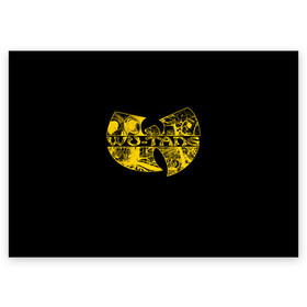 Поздравительная открытка с принтом Wu-Tang Clan. в Белгороде, 100% бумага | плотность бумаги 280 г/м2, матовая, на обратной стороне линовка и место для марки
 | genius gza | method man | razor rza | wu tang | wu tang clan | ву танг клан | гангста рэп | гангстеры | девяти человек | музыка | хип хоп