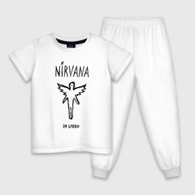 Детская пижама хлопок с принтом Nirvana In utero в Белгороде, 100% хлопок |  брюки и футболка прямого кроя, без карманов, на брюках мягкая резинка на поясе и по низу штанин
 | in utero | nirvana | nirvana in utero | smile | курт кобейн | нирвана | нирвана in utero