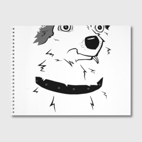 Альбом для рисования с принтом Курьер - Шарик в Белгороде, 100% бумага
 | матовая бумага, плотность 200 мг. | reminor | животные | курьер | мультфильм | пес | собака | шарик