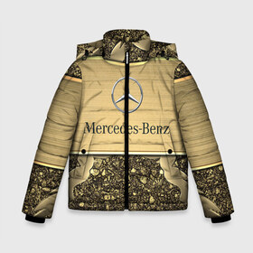 Зимняя куртка для мальчиков 3D с принтом MERCEDES GOLD в Белгороде, ткань верха — 100% полиэстер; подклад — 100% полиэстер, утеплитель — 100% полиэстер | длина ниже бедра, удлиненная спинка, воротник стойка и отстегивающийся капюшон. Есть боковые карманы с листочкой на кнопках, утяжки по низу изделия и внутренний карман на молнии. 

Предусмотрены светоотражающий принт на спинке, радужный светоотражающий элемент на пуллере молнии и на резинке для утяжки | 2020 | amg | auto | brabus | clk | cls | glk | mercedes | mercedes benz | slk | sport | авто | автомобиль | автомобильные | амг | брабус | бренд | глк | марка | машины | мерседес | слк | спорт | цлк | цлс