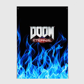 Постер с принтом DOOM ETERNAL в Белгороде, 100% бумага
 | бумага, плотность 150 мг. Матовая, но за счет высокого коэффициента гладкости имеет небольшой блеск и дает на свету блики, но в отличии от глянцевой бумаги не покрыта лаком | doom | doom eternal | game | дум | игры