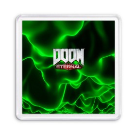 Магнит 55*55 с принтом DOOM ETERNAL в Белгороде, Пластик | Размер: 65*65 мм; Размер печати: 55*55 мм | 