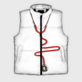 Мужской жилет утепленный 3D с принтом Медицинский халат в Белгороде,  |  | белые халаты | вирус | врач | детский врач | интерн | кардио | мед | медик | медсестра | подарок | сердце | символика | терапевт