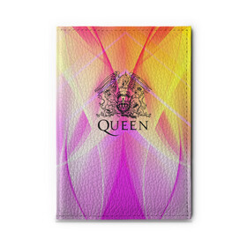 Обложка для автодокументов с принтом Queen в Белгороде, натуральная кожа |  размер 19,9*13 см; внутри 4 больших “конверта” для документов и один маленький отдел — туда идеально встанут права | queen | британская | группа | исполнитель | музыканты | рок | фредди меркьюри