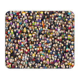 Коврик для мышки прямоугольный с принтом Персонажи South Park в Белгороде, натуральный каучук | размер 230 х 185 мм; запечатка лицевой стороны | Тематика изображения на принте: park | sout | мультик | парк | патрен | персонаж | саус | сериал | толпа | южный