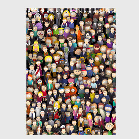 Скетчбук с принтом Персонажи South Park в Белгороде, 100% бумага
 | 48 листов, плотность листов — 100 г/м2, плотность картонной обложки — 250 г/м2. Листы скреплены сверху удобной пружинной спиралью | Тематика изображения на принте: park | sout | мультик | парк | патрен | персонаж | саус | сериал | толпа | южный