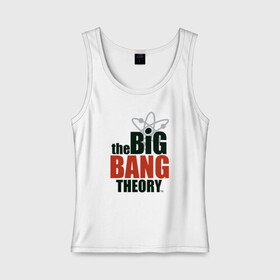 Женская майка хлопок с принтом Big Bang Theory logo в Белгороде, 95% хлопок, 5% эластан |  | big bang theory | howard wolowitz | leonard hofstadter | penny | raj | sheldon cooper | stuart bloom | vdgerir | воловитц | леонард хофстедер | пэнни | радж | раджешь кутрапалли | тбв | теория большого взрыва | чак лорри | шелдон | шэл