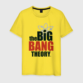 Мужская футболка хлопок с принтом Big Bang Theory logo в Белгороде, 100% хлопок | прямой крой, круглый вырез горловины, длина до линии бедер, слегка спущенное плечо. | big bang theory | howard wolowitz | leonard hofstadter | penny | raj | sheldon cooper | stuart bloom | vdgerir | воловитц | леонард хофстедер | пэнни | радж | раджешь кутрапалли | тбв | теория большого взрыва | чак лорри | шелдон | шэл