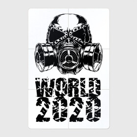 Магнитный плакат 2Х3 с принтом World 2020 в Белгороде, Полимерный материал с магнитным слоем | 6 деталей размером 9*9 см | Тематика изображения на принте: 2020 | covid 19 | hell | mask | pandemic | virus | world | ад | вирус | коронавирус | мир | противогаз | эпидемия