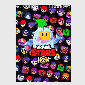 Скетчбук с принтом BRAWL STARS SPROUT в Белгороде, 100% бумага
 | 48 листов, плотность листов — 100 г/м2, плотность картонной обложки — 250 г/м2. Листы скреплены сверху удобной пружинной спиралью | 8 bit | 8 бит | bibi | brawl stars | crow | el brown | leon | leon shark | max | mr.p | sally leon | shark | sprout | stars | virus | werewolf | акула | биби | вирус | ворон | леон | оборотень | пингвин