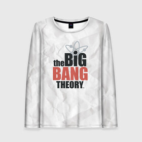 Женский лонгслив 3D с принтом Big Bang Theory logo в Белгороде, 100% полиэстер | длинные рукава, круглый вырез горловины, полуприлегающий силуэт | big bang theory | howard wolowitz | leonard hofstadter | penny | raj | sheldon cooper | stuart bloom | vdgerir | воловитц | леонард хофстедер | пэнни | радж | раджешь кутрапалли | тбв | теория большого взрыва | чак лорри | шелдон | шэл
