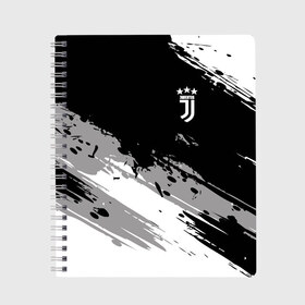 Тетрадь с принтом Juventus F C в Белгороде, 100% бумага | 48 листов, плотность листов — 60 г/м2, плотность картонной обложки — 250 г/м2. Листы скреплены сбоку удобной пружинной спиралью. Уголки страниц и обложки скругленные. Цвет линий — светло-серый
 | calcio | club | cr7 | cristiano ronaldo | dybala | football | full highlights | goals | italia | juventus | napoli | roma | serie a | белый | италия | клуб | форма | черный | ювентус