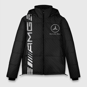 Мужская зимняя куртка 3D с принтом Mercedes Carbon в Белгороде, верх — 100% полиэстер; подкладка — 100% полиэстер; утеплитель — 100% полиэстер | длина ниже бедра, свободный силуэт Оверсайз. Есть воротник-стойка, отстегивающийся капюшон и ветрозащитная планка. 

Боковые карманы с листочкой на кнопках и внутренний карман на молнии. | Тематика изображения на принте: amg | carbon | mercedes | авто | автомобиль | иномарка | карбон | логотип | машина | мерседес | текстура