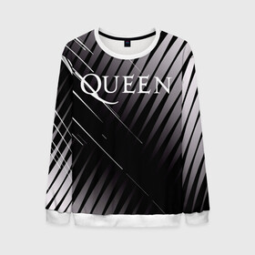 Мужской свитшот 3D с принтом Queen в Белгороде, 100% полиэстер с мягким внутренним слоем | круглый вырез горловины, мягкая резинка на манжетах и поясе, свободная посадка по фигуре | 3d | queen | британская | группа | исполнитель | лого | логотип | музыканты | надпись | рок | эмблема