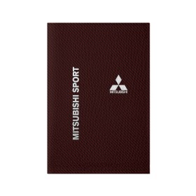 Обложка для паспорта матовая кожа с принтом MITSUBISHI CARBON в Белгороде, натуральная матовая кожа | размер 19,3 х 13,7 см; прозрачные пластиковые крепления | Тематика изображения на принте: carbon | mitsubishi | sport | авто | автомобиль | карбон | лого | логотип | митсубиси | митсубиши | спорт | текстура