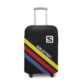 Чехол для чемодана 3D с принтом Salomon в Белгороде, 86% полиэфир, 14% спандекс | двустороннее нанесение принта, прорези для ручек и колес | salomon | активный отдых | альпинизм | биатлон | зима | лыжи | сноуборд | спорт