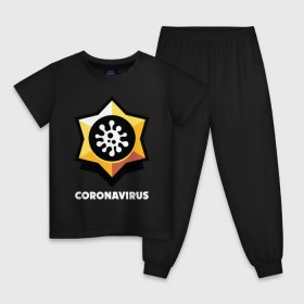 Детская пижама хлопок с принтом BRAWL STARS CORONAVIRUS в Белгороде, 100% хлопок |  брюки и футболка прямого кроя, без карманов, на брюках мягкая резинка на поясе и по низу штанин
 | 