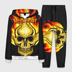 Мужской костюм 3D с принтом Megadeth в Белгороде, 100% полиэстер | Манжеты и пояс оформлены тканевой резинкой, двухслойный капюшон со шнурком для регулировки, карманы спереди | countdown to extinction | бас | гитара | группа | дэйв мастейн | кико лоурейро | лос анджелес | метал | трэш | хард рок | хеви метал