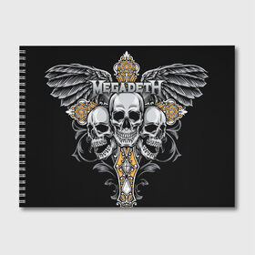 Альбом для рисования с принтом Megadeth в Белгороде, 100% бумага
 | матовая бумага, плотность 200 мг. | Тематика изображения на принте: countdown to extinction | бас | гитара | группа | дэйв мастейн | кико лоурейро | лос анджелес | метал | трэш | хард рок | хеви метал