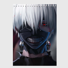 Скетчбук с принтом TOKYO GHOUL в Белгороде, 100% бумага
 | 48 листов, плотность листов — 100 г/м2, плотность картонной обложки — 250 г/м2. Листы скреплены сверху удобной пружинной спиралью | anime | heroes | kaneki | manga | tokyo ghoul | аниме | герои | канеки | манга | токийский гуль | токио гуль