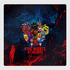 Магнитный плакат 3Х3 с принтом Five Nights At Freddys в Белгороде, Полимерный материал с магнитным слоем | 9 деталей размером 9*9 см | 5 ночей с фредди | five nights at freddys | fnaf | horror | nightmare | страшилки | ужасы | фнаф | фредди фазбер | хоррор