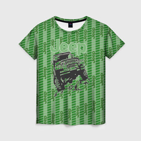 Женская футболка 3D с принтом Jeep в Белгороде, 100% полиэфир ( синтетическое хлопкоподобное полотно) | прямой крой, круглый вырез горловины, длина до линии бедер | auto | car sketch | jeep | авто | автомобильные | кар | лексус | машины | скетч