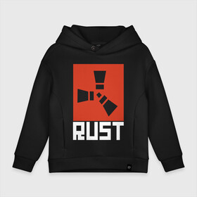 Детское худи Oversize хлопок с принтом RUST в Белгороде, френч-терри — 70% хлопок, 30% полиэстер. Мягкий теплый начес внутри —100% хлопок | боковые карманы, эластичные манжеты и нижняя кромка, капюшон на магнитной кнопке | dayz | facepunch | rust | state of decay | survival | the forest | this war of mine | выживалка rust | раст