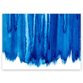 Поздравительная открытка с принтом Будь в потоке в Белгороде, 100% бумага | плотность бумаги 280 г/м2, матовая, на обратной стороне линовка и место для марки
 | water | waterfall | абстракция | акварель | вода | водопад | голубая абстракция | дождь | краска | потеки краски | поток | потоки воды | потоки краски | текстура