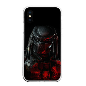 Чехол для iPhone XS Max матовый с принтом PREDATOR ХИЩНИК в Белгороде, Силикон | Область печати: задняя сторона чехла, без боковых панелей | aliens | avp | black | cinema | predator | кино | фильм хищник | фильмы | хищник | чёрный | чужой