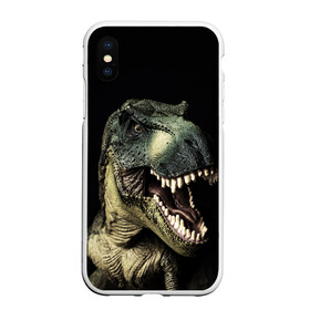 Чехол для iPhone XS Max матовый с принтом Динозавр T-Rex в Белгороде, Силикон | Область печати: задняя сторона чехла, без боковых панелей | dino | dinosauria | t rex | ti rex | дино | динозавр | парк юрского | т рекс | ти рекс | чудовище | юрский период | ящер | ящерица